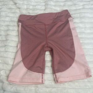 6” in xersion girls 10/12 pink spandex biker shorts